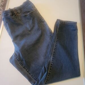 LuLaRoe Women's Denim Ankle Cropped Straight Magic Waist Jeans 44x27 22W